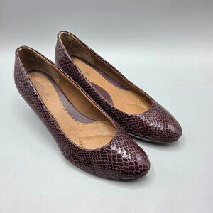 Eurosoft by Sofft Snakeskin Leather Look Heels Size 6.5